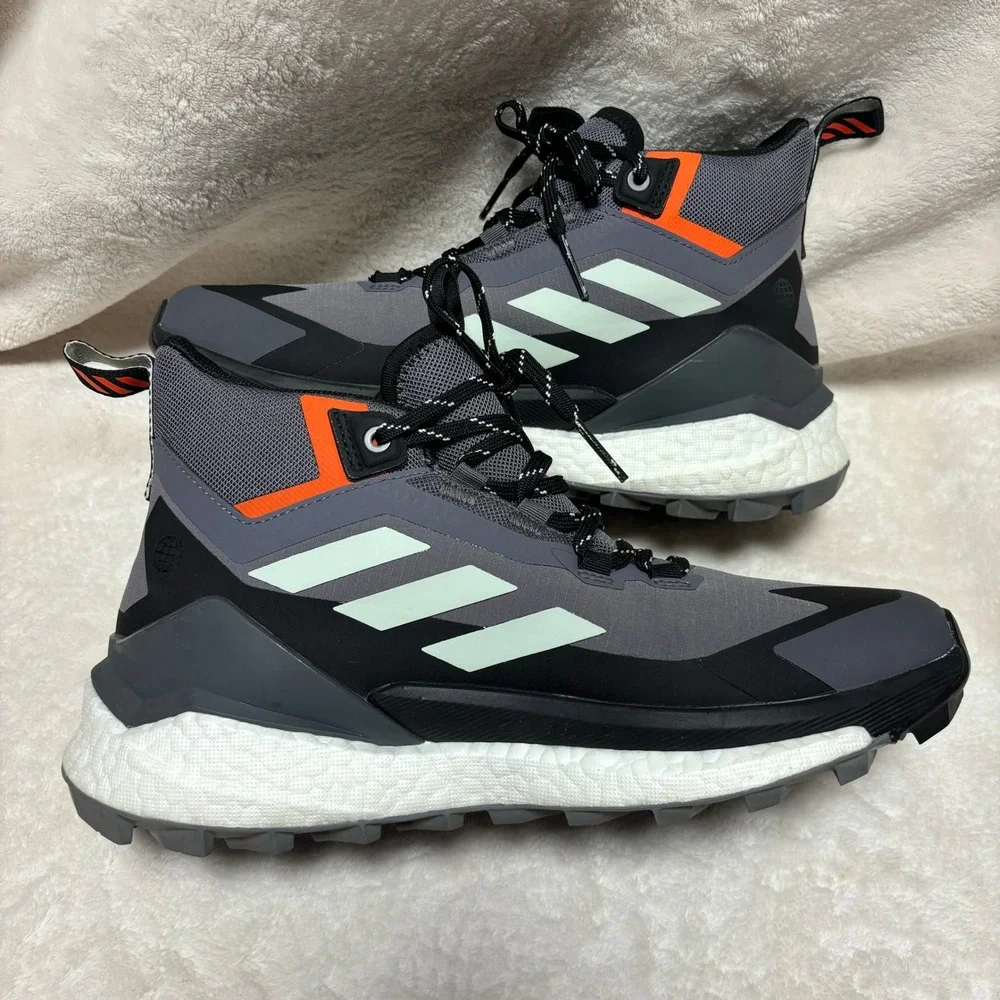 Adidas Womens Terrex Free Hiker 2.0 Gore Tex Hiking Shoes US 8.5 Gray‎ Boots